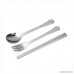 PORORO Stainless Steel Spoon Fork Chopsticks Hardcase Set- Blue - B005MRUAM4